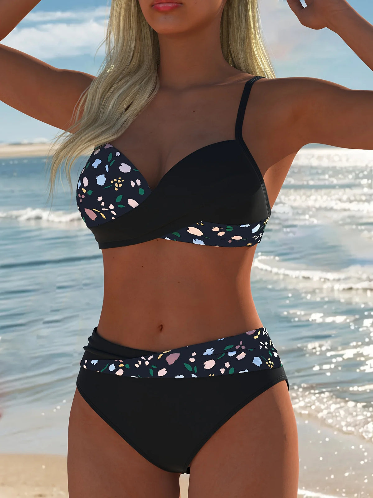Women's Swimwear Swimming Suit Beach Outfits Summer Beach Festival Vacation Travel Sexy Luxury Modern Two Piece Set Bikinis