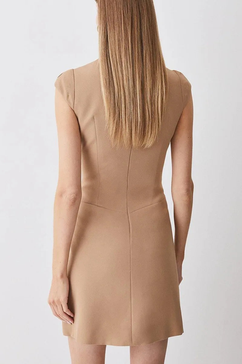 Work Dresses for Women 2026 Summer Business Short Dress Sleeveless Slim Tassel Formal A-line Dress Elegant Office Outfits