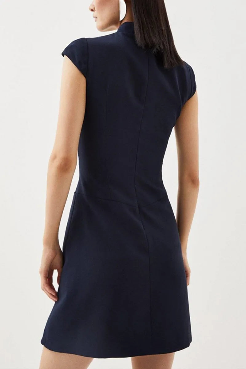 Work Dresses for Women 2026 Summer Business Short Dress Sleeveless Slim Tassel Formal A-line Dress Elegant Office Outfits