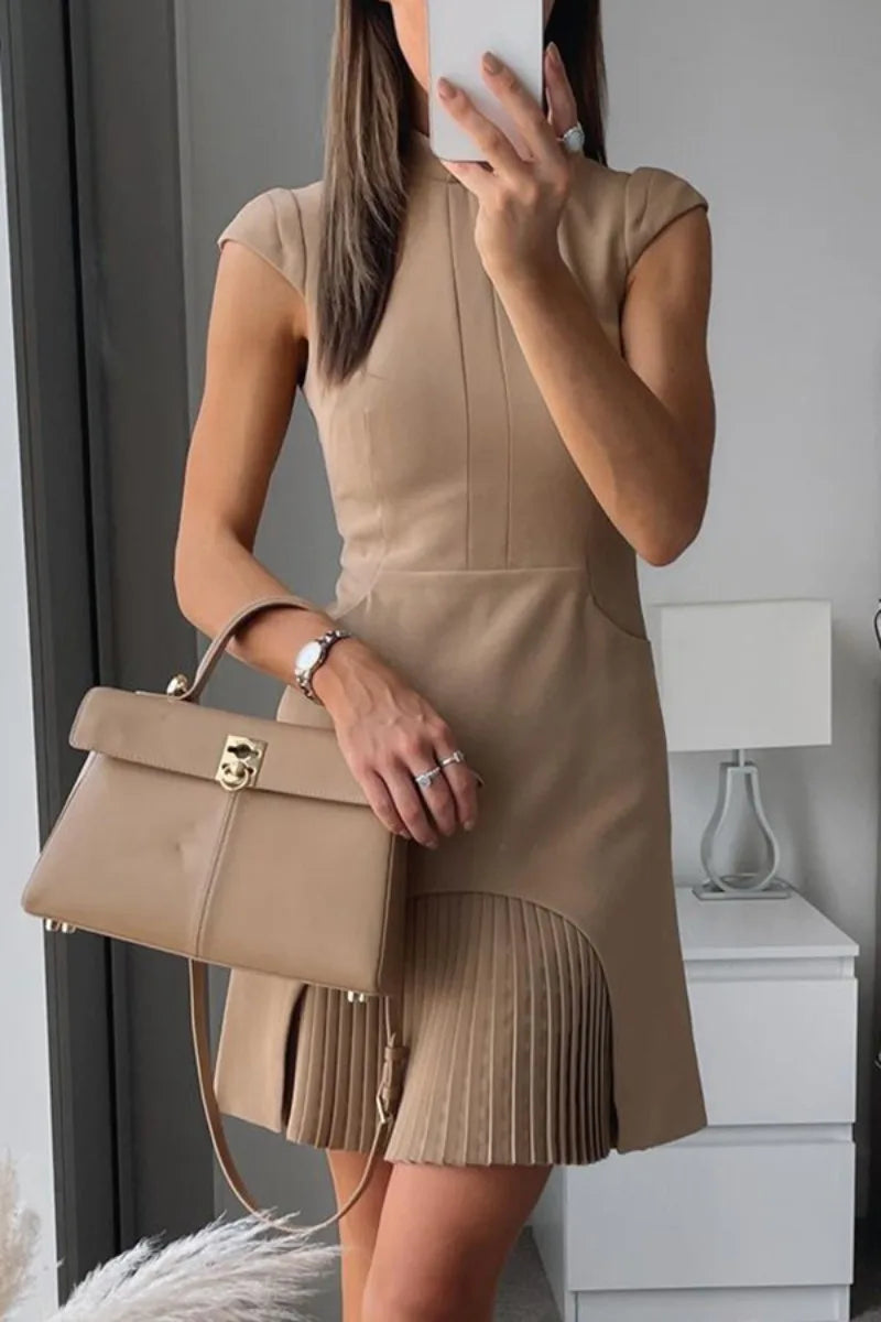Work Dresses for Women 2026 Summer Business Short Dress Sleeveless Slim Tassel Formal A-line Dress Elegant Office Outfits